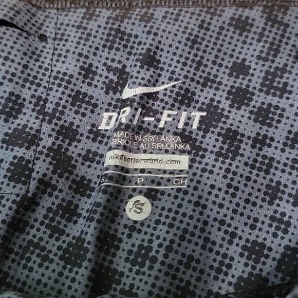 Nike Black And Bluish Grey Cropped Leggings Size S - Picture 5 of 7